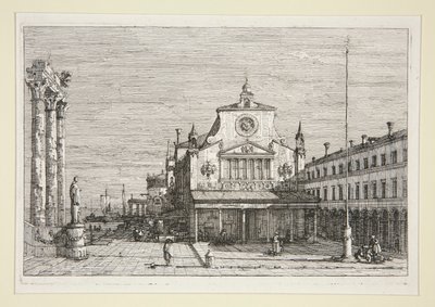 Kuvitteellinen näkymä S. Giacomo Di Rialtoon, sarjasta Vedute (Views) tekijältä Canaletto (Giovanni Antonio Canal)