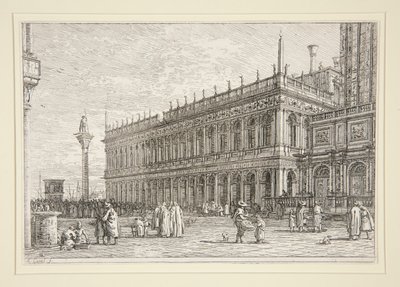 Kirjakauppa. V., sarjasta Vedute (Views) tekijältä Canaletto (Giovanni Antonio Canal)