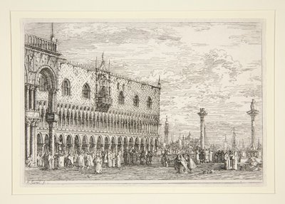 La Piera del Bando, V., sarjasta Vedute (Views) tekijältä Canaletto (Giovanni Antonio Canal)