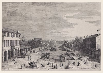 Mestre, sarjasta Vedute (Views) tekijältä Canaletto (Giovanni Antonio Canal)