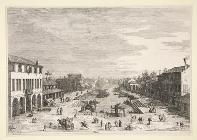 Mestre, sarjasta Vedute (Views) tekijältä Canaletto (Giovanni Antonio Canal)