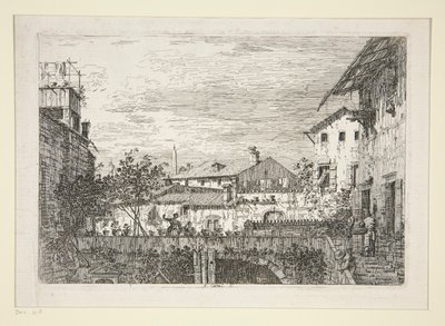 The Terrace, sarjasta Vedute (Views) tekijältä Canaletto (Giovanni Antonio Canal)