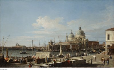 Canaletton mukaan - Venetsian Dogana ja Santa Maria della Salute Moloilta, n. 1740 - 1760. tekijältä Canaletto