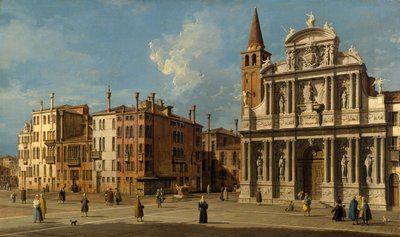 Campo Santa Maria Zobenigo, Venetsia, 1730-luku. tekijältä Giovanni Antonio Canal