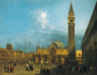 Canaletto - Piazza San Marco idän suuntaan kohti basilikaa ja Campanilea n.1723-4. tekijältä Canaletto