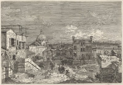 Kuvitteellinen näkymä Venetsiaan, 1741. tekijältä Canaletto