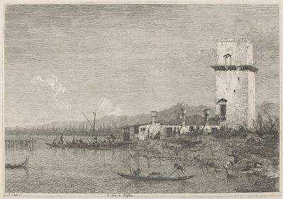 Malgheran torni, n. 17351746. tekijältä Canaletto