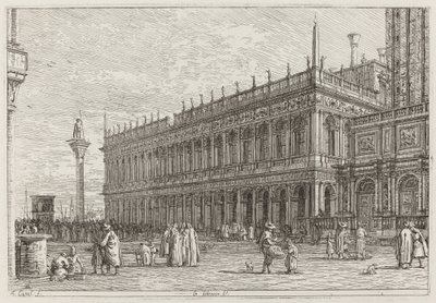 Kirjakauppa. V. [vasen yläkulma] tekijältä Canaletto