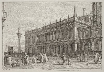 Kirjasto. V. [ylhäällä vasemmalla] tekijältä Canaletto