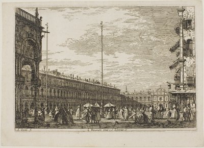 le Procuratie niove ja S. Ziminian V., Vedute tekijältä Canaletto