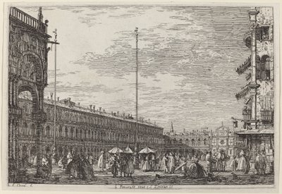 Le Procuratie niove ja S. Ziminian V., c. 17351746. tekijältä Canaletto