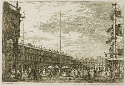 Le Procuratie niove ja S. Ziminian V, Vedute tekijältä Canaletto