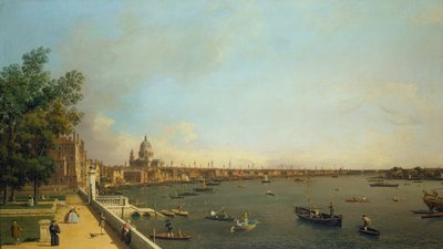 Lontoo: Somerset Housen terassilta kohti kaupunkia. tekijältä Canaletto