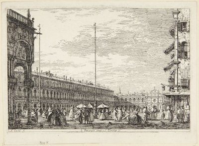 Piazza San Marco, Procuratie Nuove ja San Geminiano tekijältä Canaletto