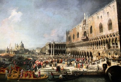 "Ranskan suurlähettilään vastaanotto Venetsiassa", 1726-1727 tekijältä Canaletto