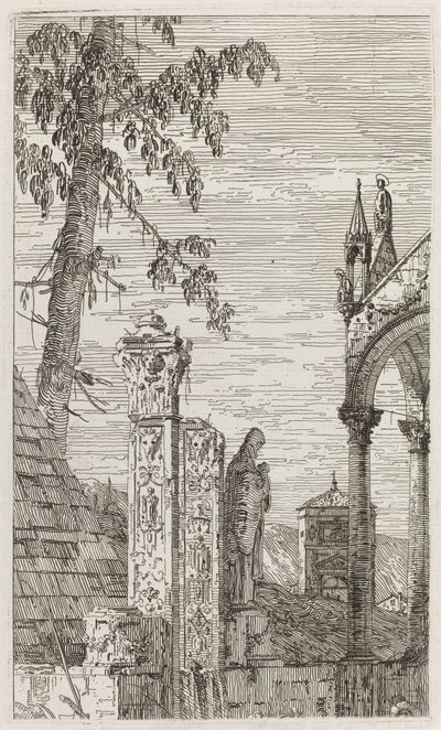 Piispan hauta [keskellä], n. 17351746. tekijältä Canaletto