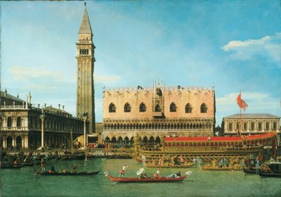 Bucintoro Molossa taivaaseenastumisen päivänä tekijältä Canaletto