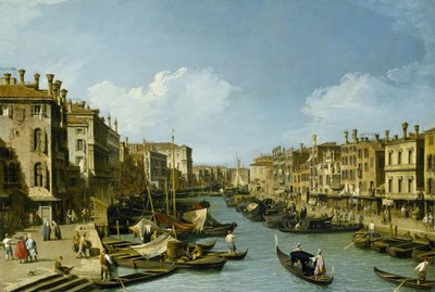 Suuri kanava lähellä Rialton siltaa, Venetsia tekijältä Canaletto