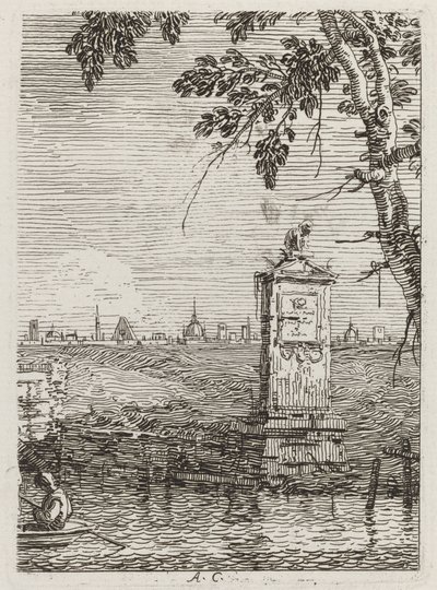 Pieni monumentti [vasemmalla] tekijältä Canaletto
