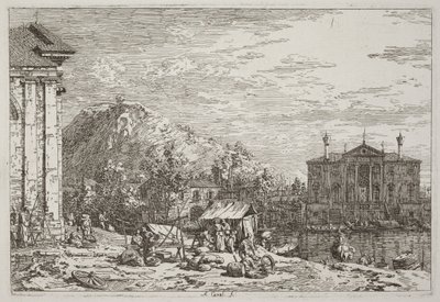 Dolon markkinat [alhaalla vasemmalla] tekijältä Canaletto