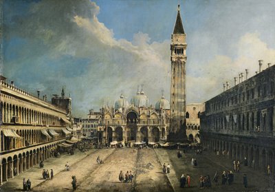 Piazza San Marco Venetsiassa tekijältä Canaletto