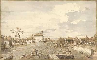 Porta Portello ja Brentan kanava Padovassa, 1740-1743. tekijältä Canaletto
