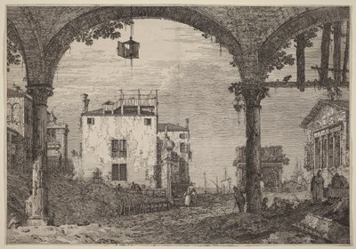 Pylväskäytävä ja lyhty tekijältä Canaletto