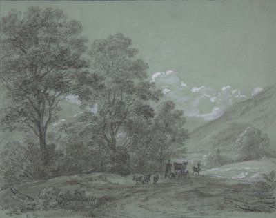 Maisema lähellä Ruhpoldingia, 1700-luvun loppu - 1800-luvun puoliväli. tekijältä Cantius Dillis