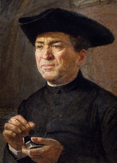 Ripaus nuuskaa, maalaus Canuto Borelli (1852-1928), Italia tekijältä Canuto Borelli
