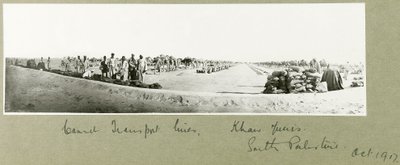 Camel Transport Lines, Khan Yunis, lokakuu 1917 tekijältä Capt. Arthur Rhodes