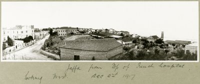 Jaffa ranskalaisen sairaalan huipulta länteen katsoen, 2. joulukuuta 1917 tekijältä Capt. Arthur Rhodes