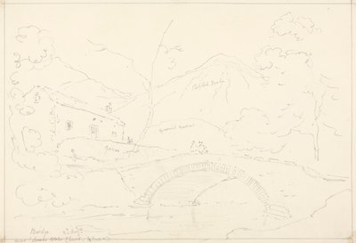 Silta lähellä Loweswaterin kirkkoa Scale Hillissä, 2. elokuuta tekijältä Capt. Thomas Hastings