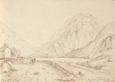 Bull Mountain ja Ash Valley Lake Dunlohin aukossa, syyskuu 1841 tekijältä Capt. Thomas Hastings
