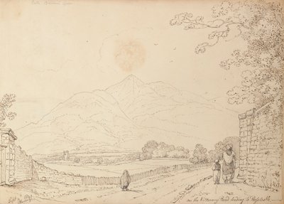 Killarney Roadilla, joka johtaa Rossin linnaan, 4. syyskuuta 1841 tekijältä Capt. Thomas Hastings