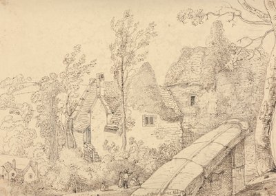 Crewkerne Abbeyn rauniot, toukokuu 1833 tekijältä Capt. Thomas Hastings