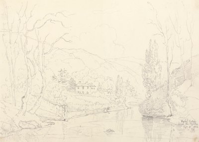 Rydalin mökki sillalta, 8. helmikuuta 1836 tekijältä Capt. Thomas Hastings