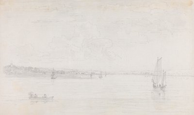 Luonnos Cowesista, Isle of Wight, Solentista tekijältä Capt. Thomas Hastings