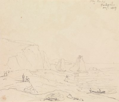 Stag Rocks, Freshwater, elokuu 1827 tekijältä Capt. Thomas Hastings