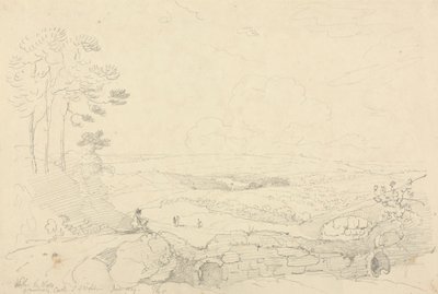 Carisbrooken linnan muurien sisällä, Isle of Wight, kesäkuu 1829 tekijältä Capt. Thomas Hastings