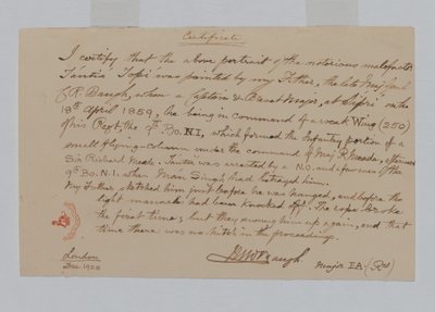 Tantia Topi, Intian kapinallisten johtaja tekijältä Captain C.R. Baugh