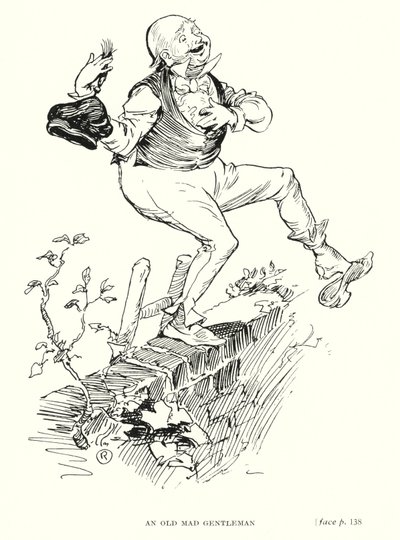Dickens-hahmo: An Old Mad Gentleman (litho) tekijältä Captain Edward Henry Handley Read