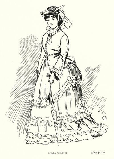 Dickens-hahmo: Bella Wilfer (litho) tekijältä Captain Edward Henry Handley Read