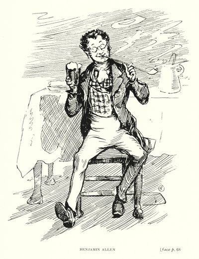 Dickensin hahmo: Benjamin Allen (litho) tekijältä Captain Edward Henry Handley Read