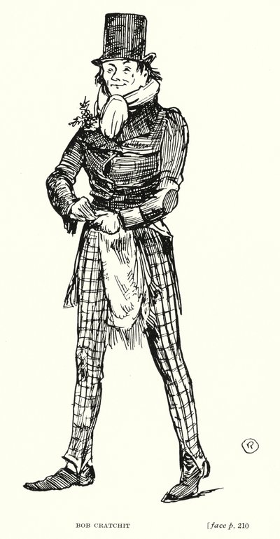 Dickens-hahmo: Bob Cratchit (litho) tekijältä Captain Edward Henry Handley Read
