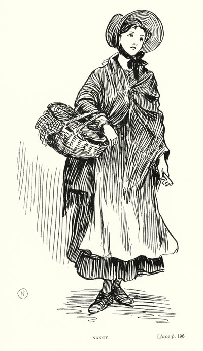 Dickens-hahmo: Nancy (litho) tekijältä Captain Edward Henry Handley Read
