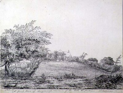 Napoleon I:n Longwood-residenssin etunäkymä myöhään iltapäivällä, St. Helena tekijältä Captain G. Rotton