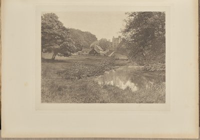 Haddon Hall ja Homestead, joelta katsottuna tekijältä Captain George Bankart