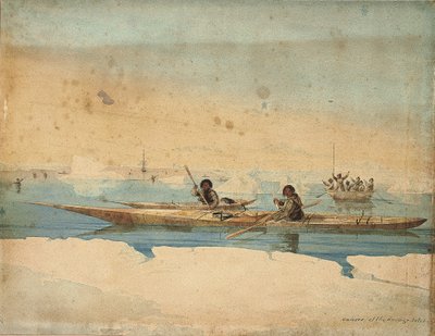 Savage Islesin kanootit, Hudsonin salmi tekijältä Captain George Francis Lyon
