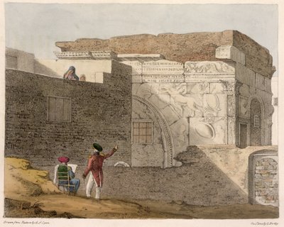 Riemukaari, Tripoli, levy 4 kirjasta "A Narrative of Travels in Northern Africa", kaivertanut George Harley (1791-1871) 1821 tekijältä Captain George Francis Lyon
