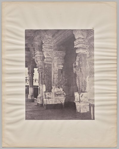 Pudhu Mandapa a Tirumala Nayak (r. 1623-59), Meenakshi Sundareshwarin temppeli, Madurai tekijältä Captain Linnaeus Tripe